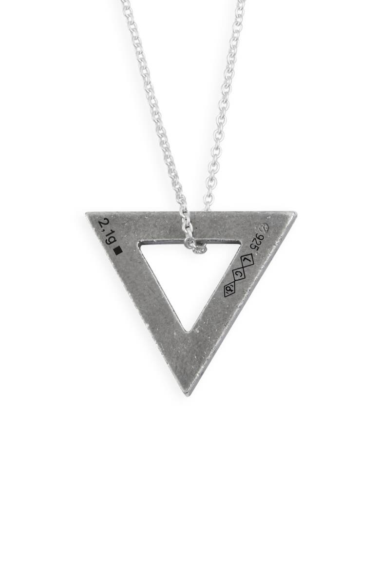 le gramme Men's Sterling Silver Triangle Pendant Necklae, Alternate, color,