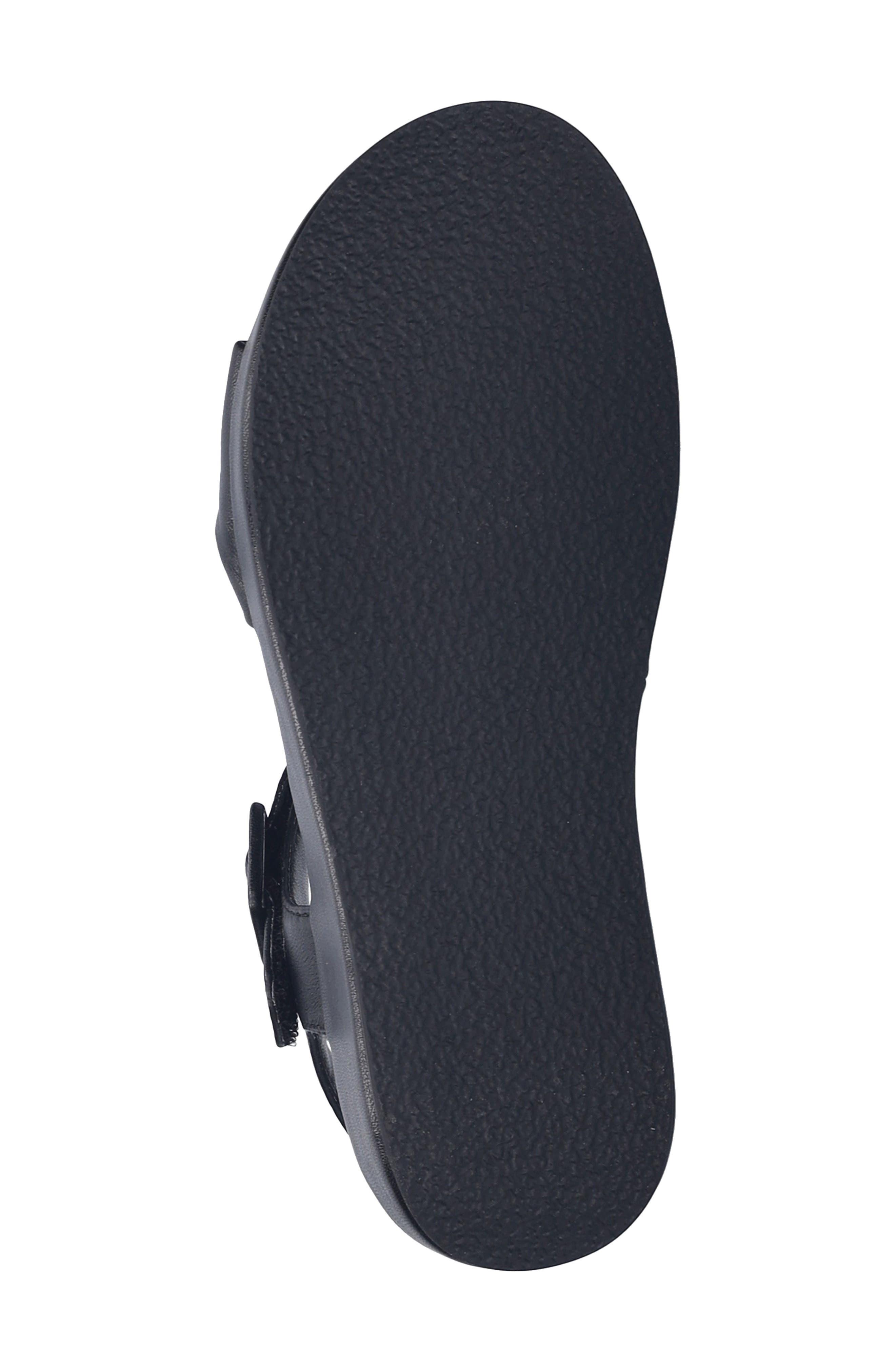 Josef Seibel Eve 02 Ankle Strap Platform Wedge Sandal, Alternate, color, Black