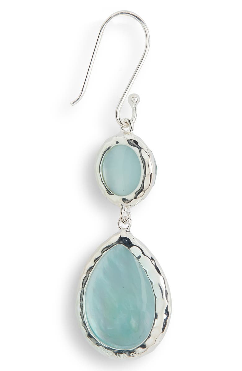 Ippolita Wonderland Sterling Silver Denim Crystal Double Drop Earrings, Alternate, color, 