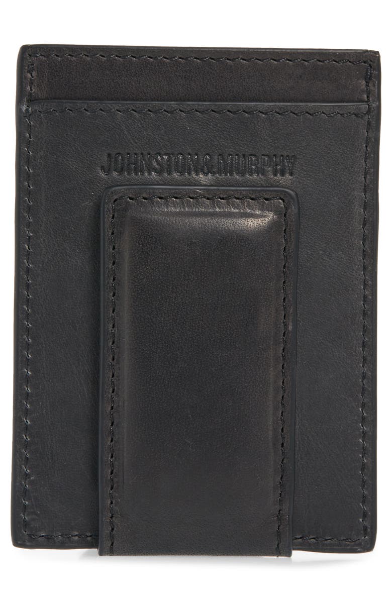 Johnston & Murphy RFID Card Case with Money Clip, Alternate, color, Black