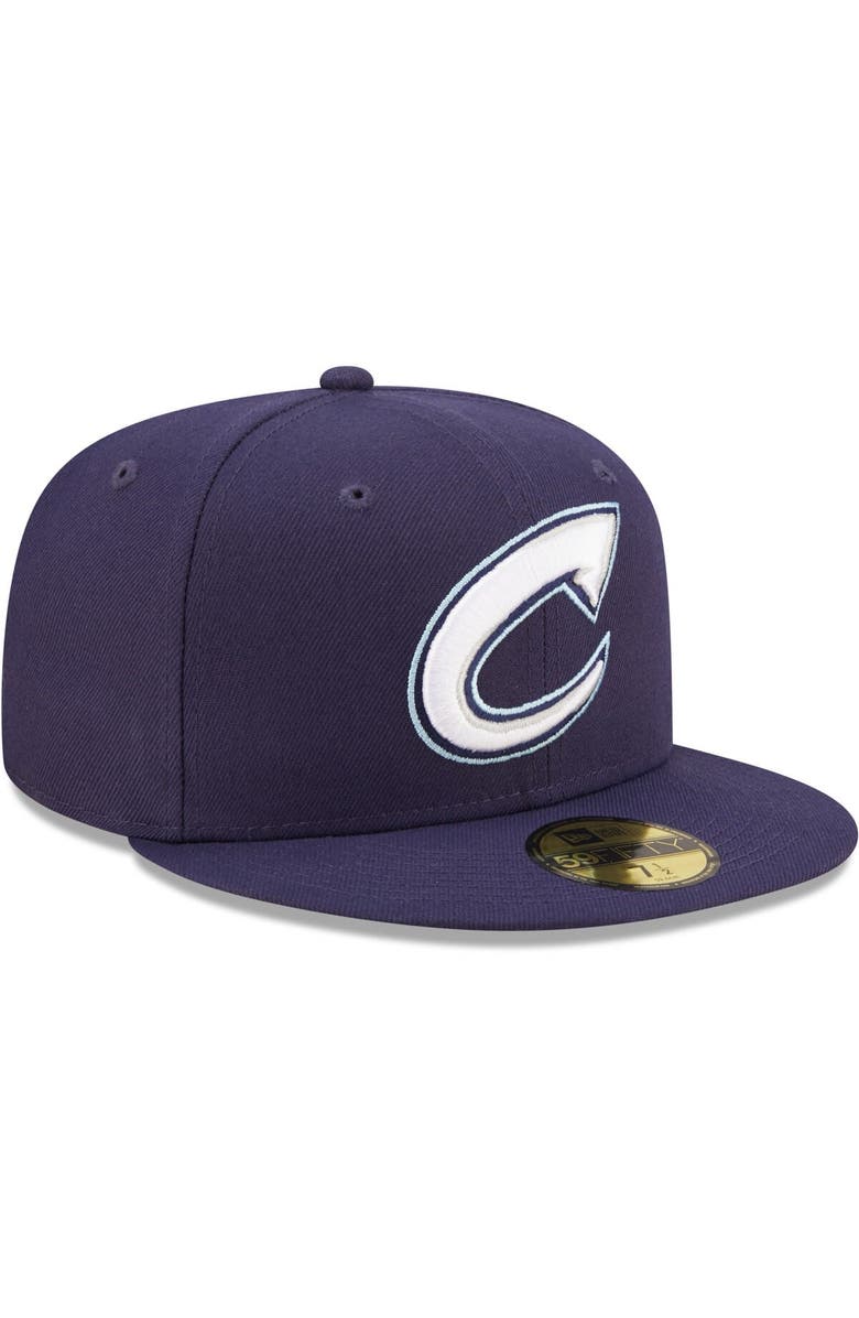 New Era Men's New Era Navy Columbus Clippers Authentic Collection 59FIFTY Fitted Hat, Alternate, color, Navy