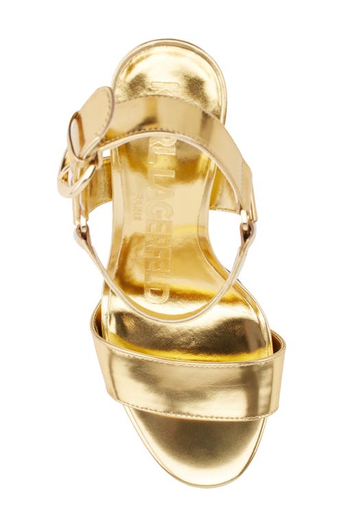 Karl Lagerfeld Cieone Sandal In Gold