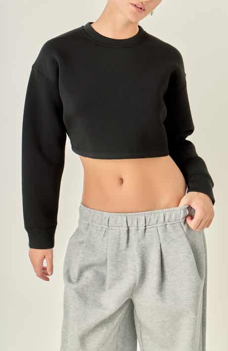 Cropped Pullover Sweatshirt