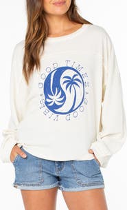 Roxy Changing Tides Oversize Graphic T-Shirt