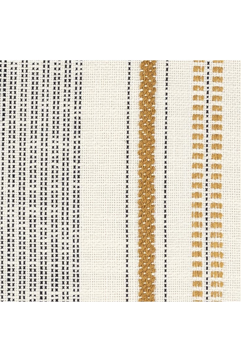 Pathway Textured Stripe Indoor & Outdoor Woven Accent Pillow, Alternate, color, Gold