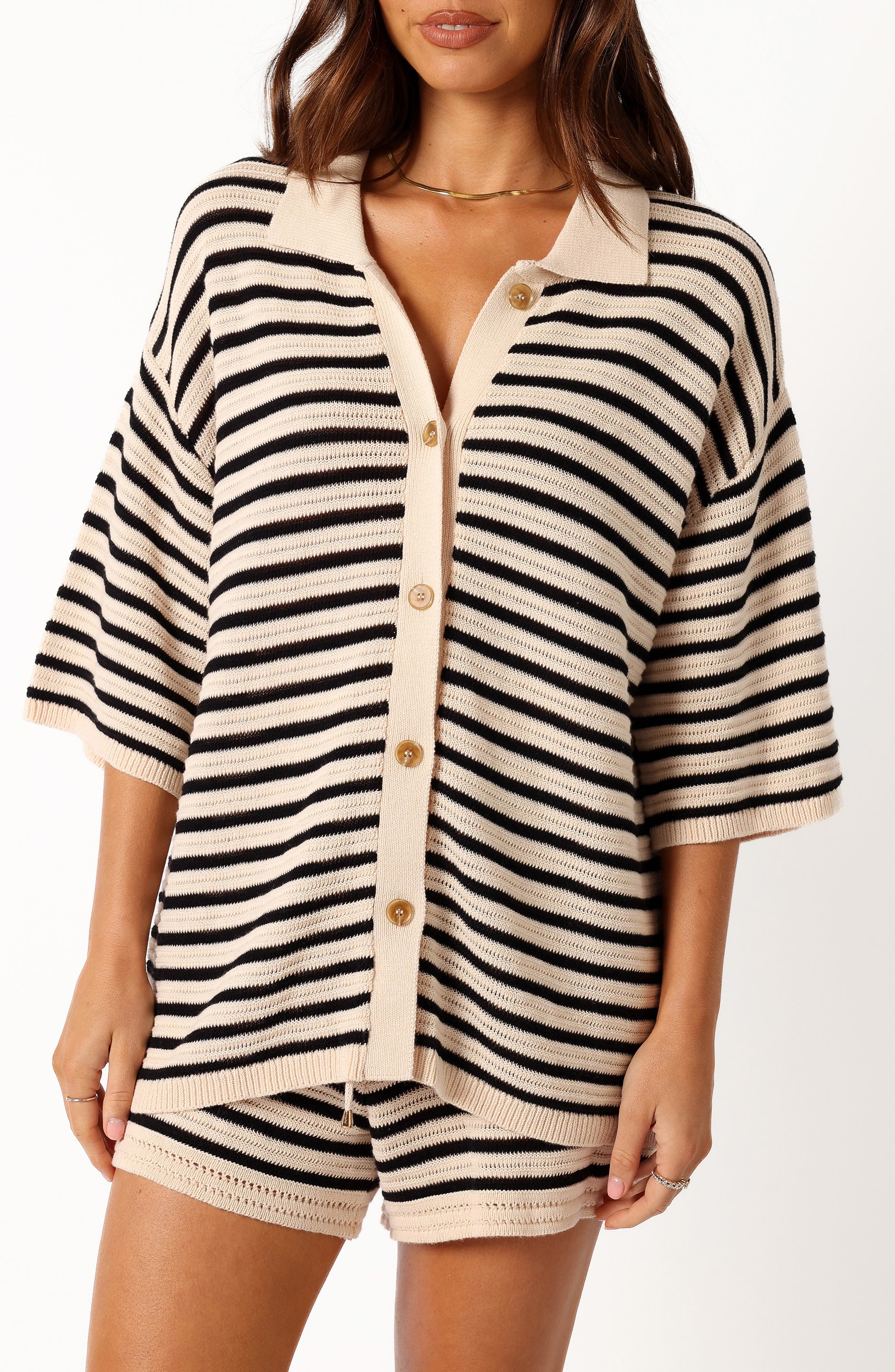 Petal & Pup Cherie Oversize Stripe Cardigan