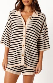 Petal & Pup Cherie Oversize Stripe Cardigan