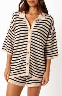 Petal & Pup Cherie Oversize Stripe Cardigan