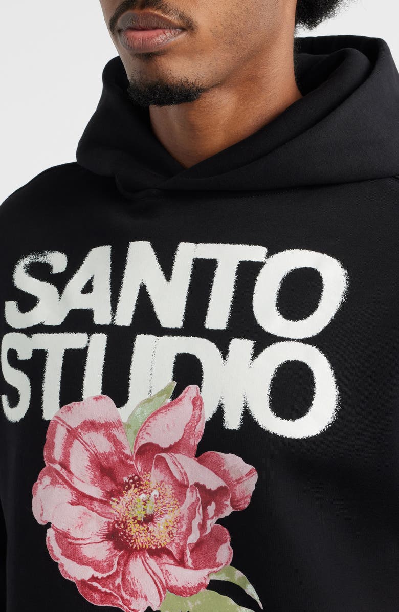 SANTO STUDIO Flower Fleece Graphic Hoodie, Alternate, color,