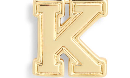 Leith Varsity Font Cubic Zirconia Initial Pendant Necklace In Gold