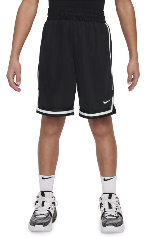 Nike Dri-fit Dna Big Kids' (boys') Basketball Shorts In Black/white