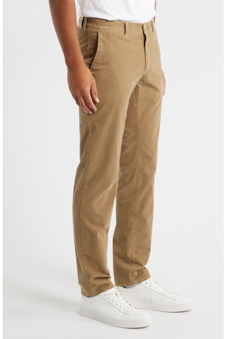 Fabio Flat Front Stretch Corduroy Pants, Alternate, color, CAMEL