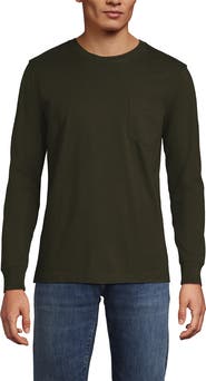 Lands' End Super-T Long Sleeve T-Shirt with Pocket