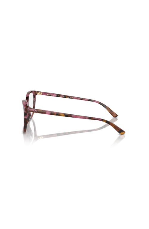 Michael Kors 55mm Rectangle Optical Glasses In Brown