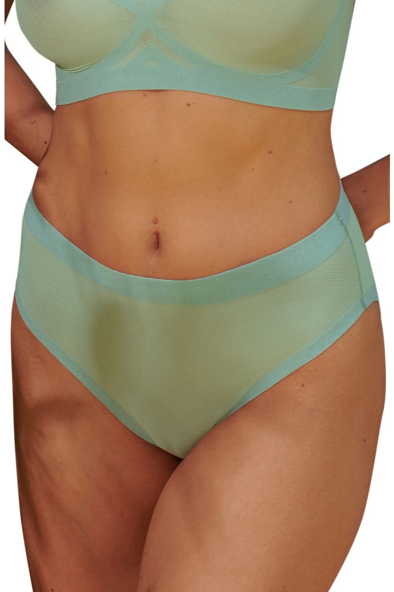 2-Pack Sheer High Waist Panties, Alternate, color, MINT
