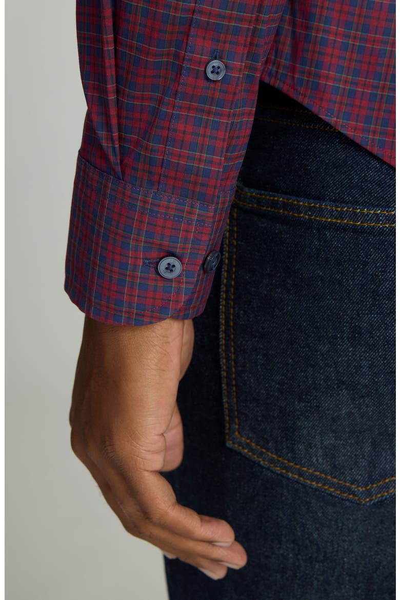 Plaid Button-Up Shirt, Alternate, color, RED