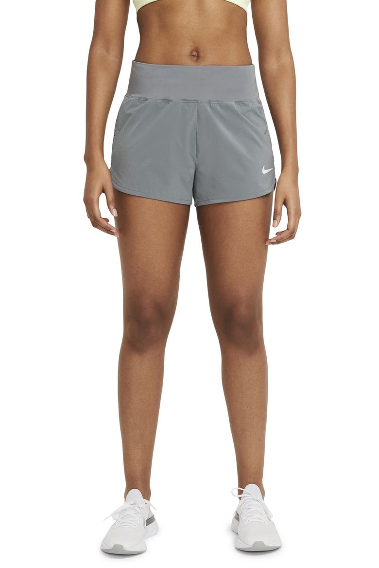 Eclipse High Waist Running Shorts, Main, color, SMOKE GREY