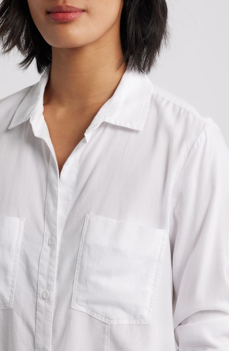 Cloth
Stone Seamed Button-Up Shirt, Alternate, color, White