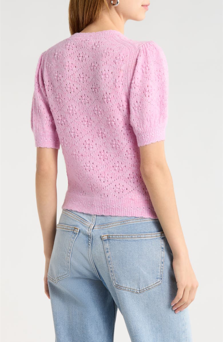 ASTR the Label Kaydence Bobble Stitch Cardigan, Alternate, color, Pink