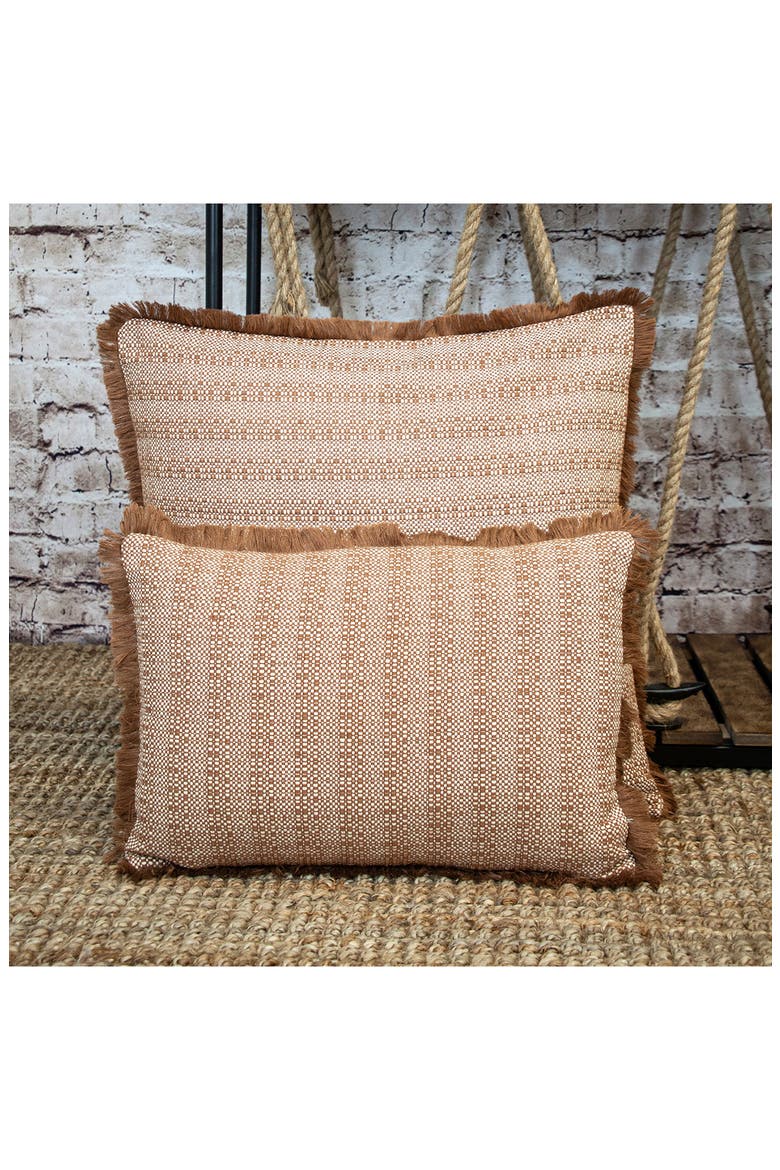 Stripe Accent Pillow, Alternate, color, BROWN