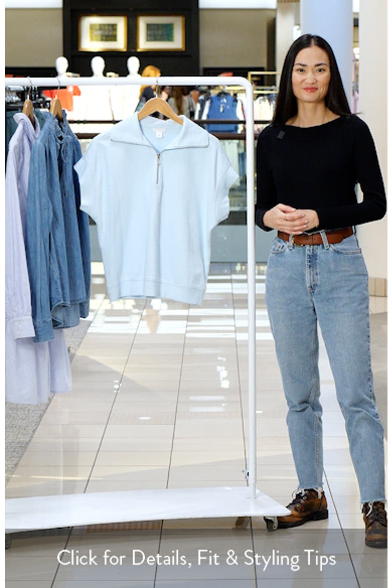 Short Sleeve Quarter Zip Sweatshirt video