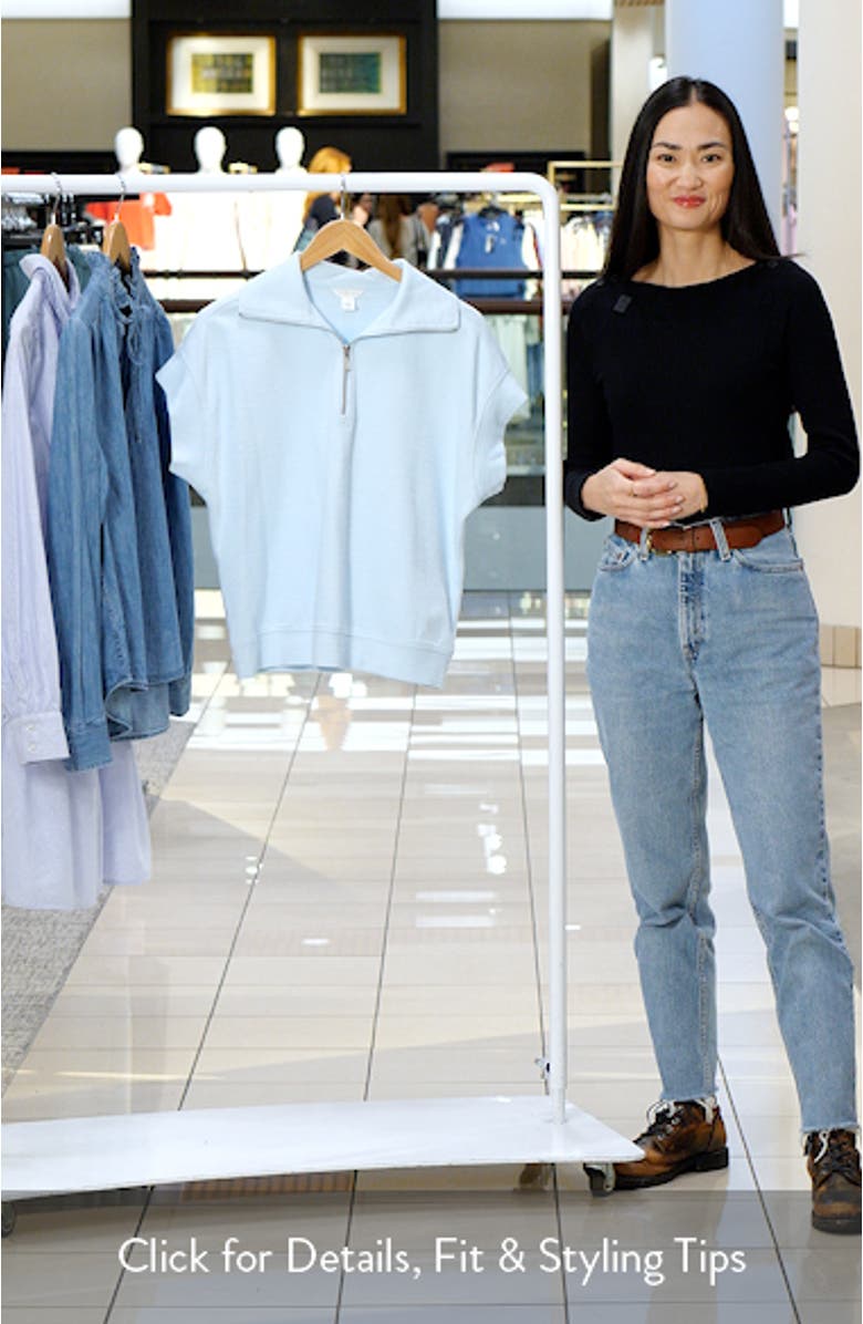 Short Sleeve Quarter Zip Sweatshirt, sales video thumbnail