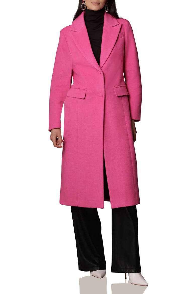 Longline Coat, Main, color, FUSCHIA