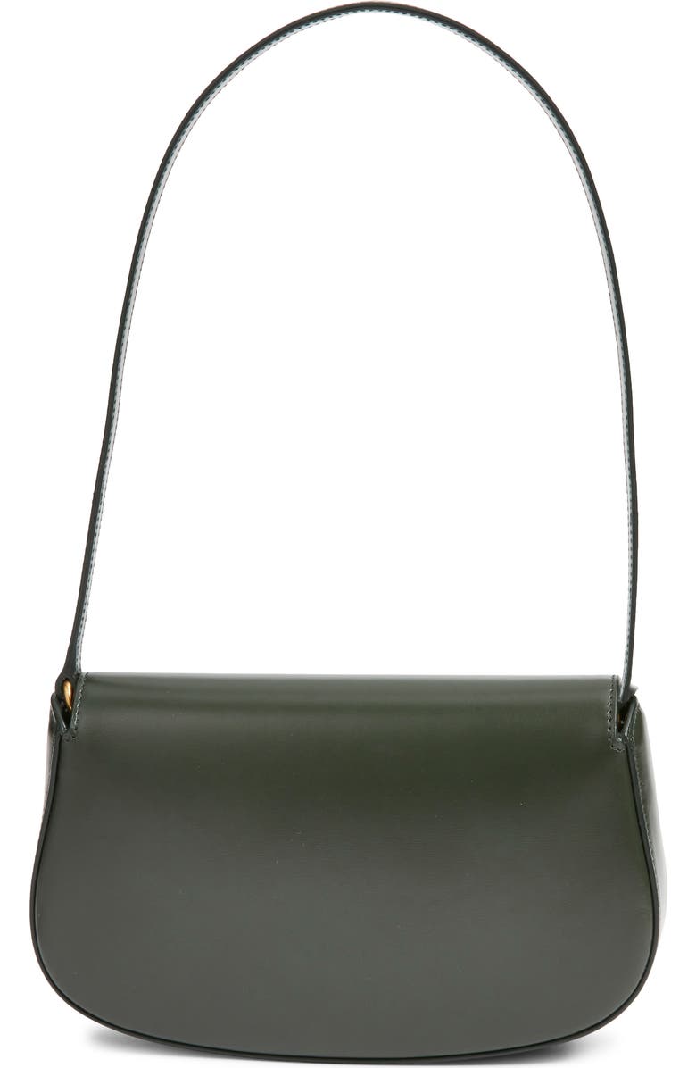 Saint Laurent Mini Voltaire Leather Shoulder Bag, Alternate, color, Vert Fonce