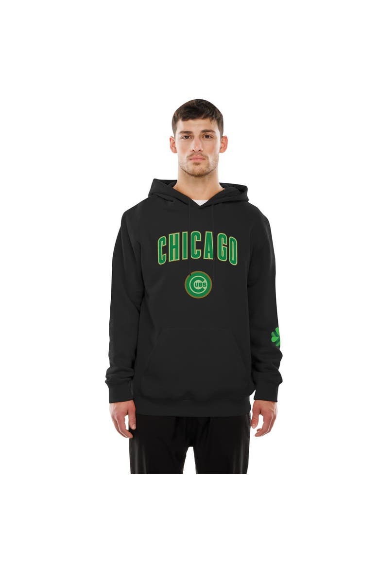 Men's New Era  Black Chicago Cubs 2026 St. Patrick's Day Fleece Hoodie, Main, color, Black