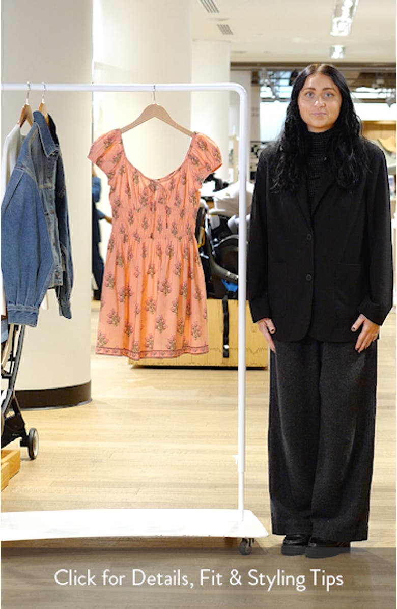 Carly Smocked Puff Sleeve Minidress, sales video thumbnail