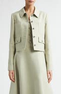 Altuzarra Astley Crop Flecked Cotton Blend Jacket