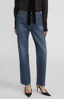 FRAME The Hang High Waist Ankle Straight Leg Jeans