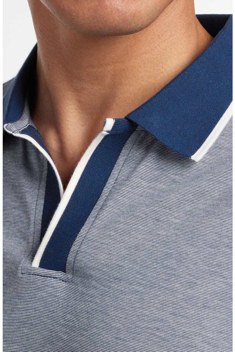 Hemingway Cotton & Silk Polo, Alternate, color, ESTATE BLUE