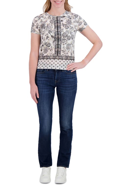 LUCKY BRAND LUCKY BRAND FLORAL COTTON & MODAL T-SHIRT