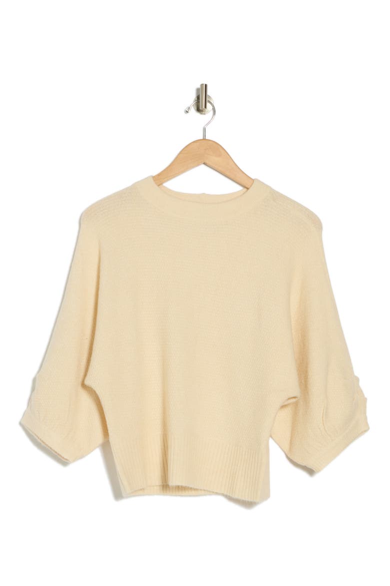 Seed Stitch Dolman Sweater, Alternate, color, HEATHER CREAM