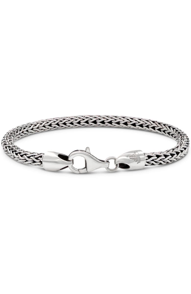 DEVATA Dragon Bone Chain Bracelet in Sterling Silver, 4mm, Alternate, color,