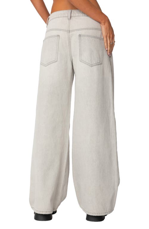 Edikted Casey Low Rise Boyfriend Jeans In Gray