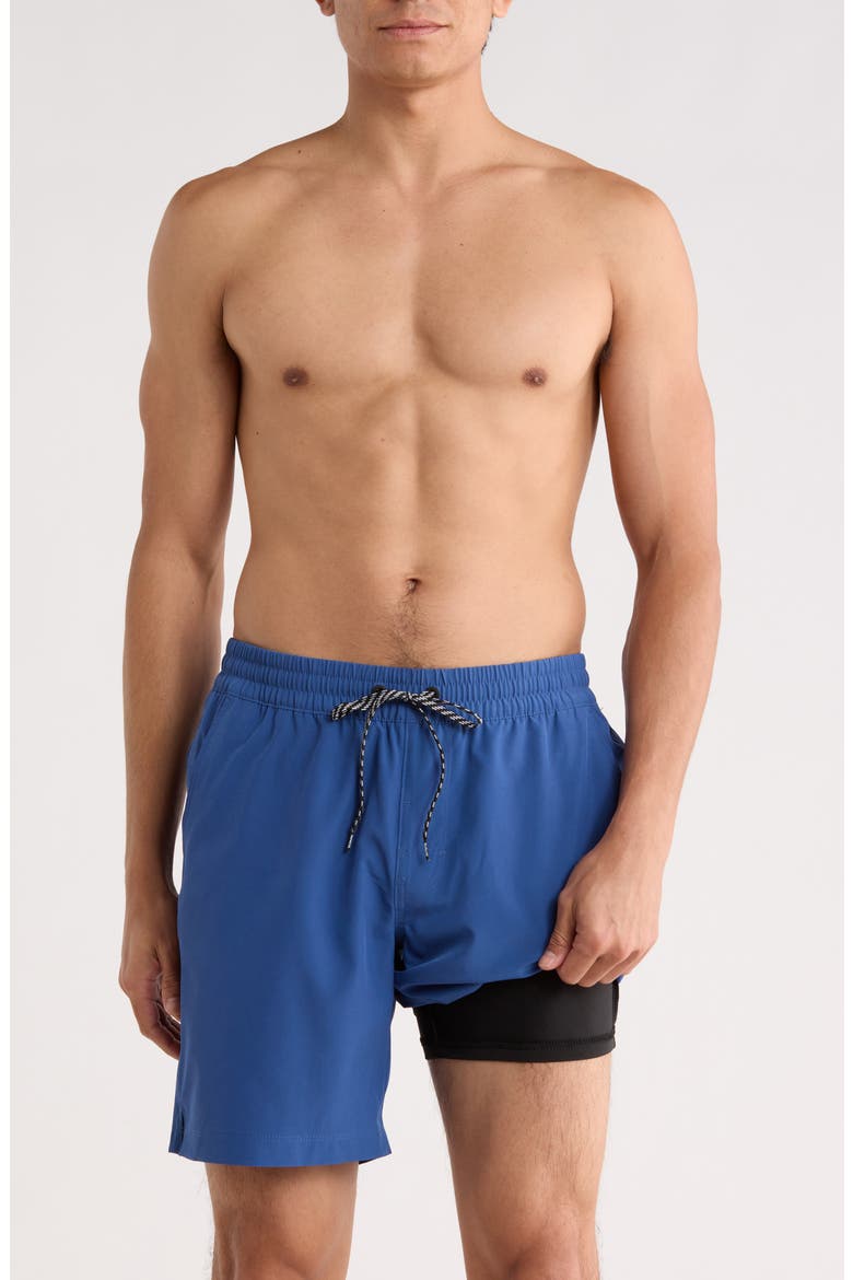 Solid Volley Swim Shorts, Alternate, color, SUBMARINE