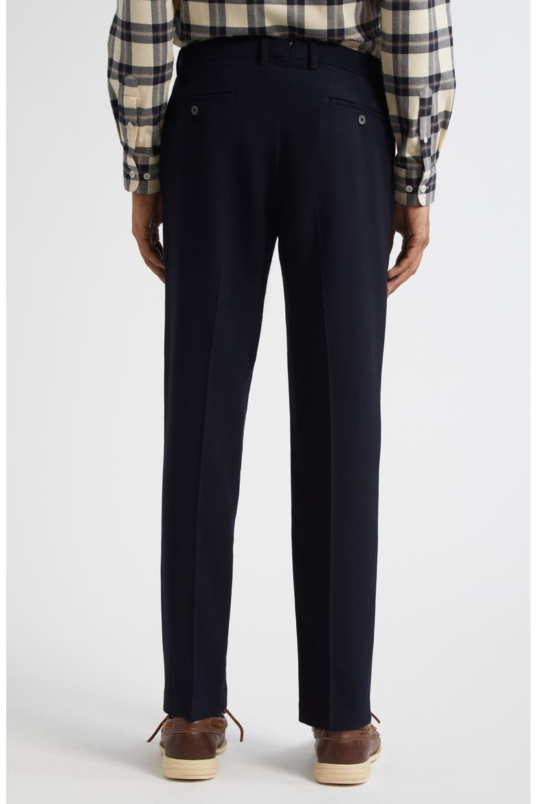 Textured Stretch Wool Trousers, Alternate, color, NAVY