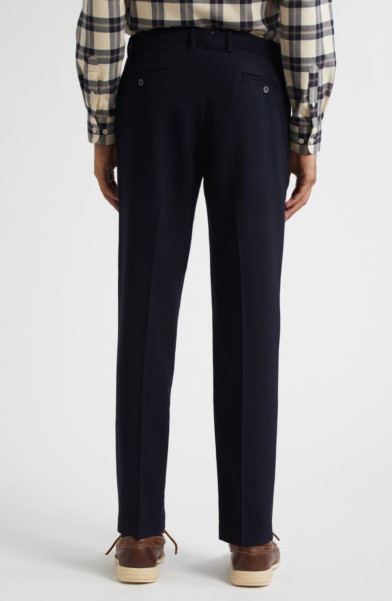 Sunspel Textured Stretch Wool Trousers, Alternate, color, Navy
