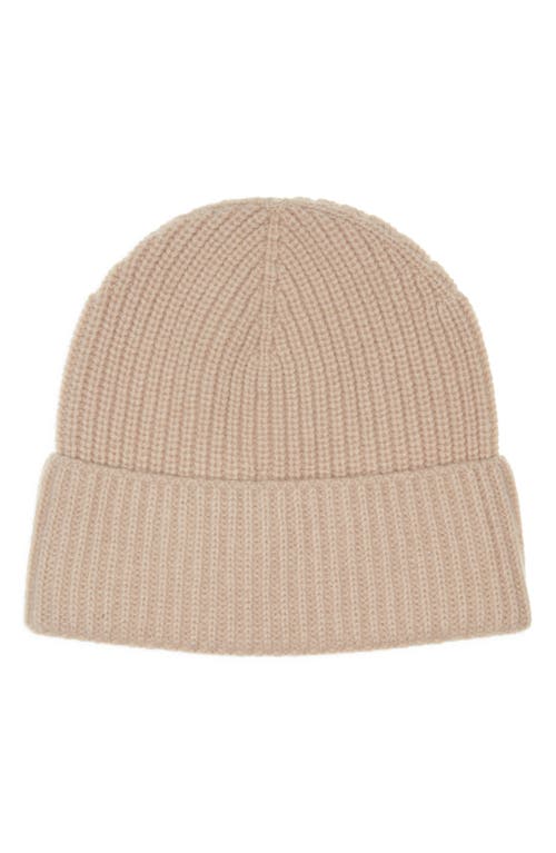 Moncler Edit Logo Embroidered Cashmere Beanie In Brown