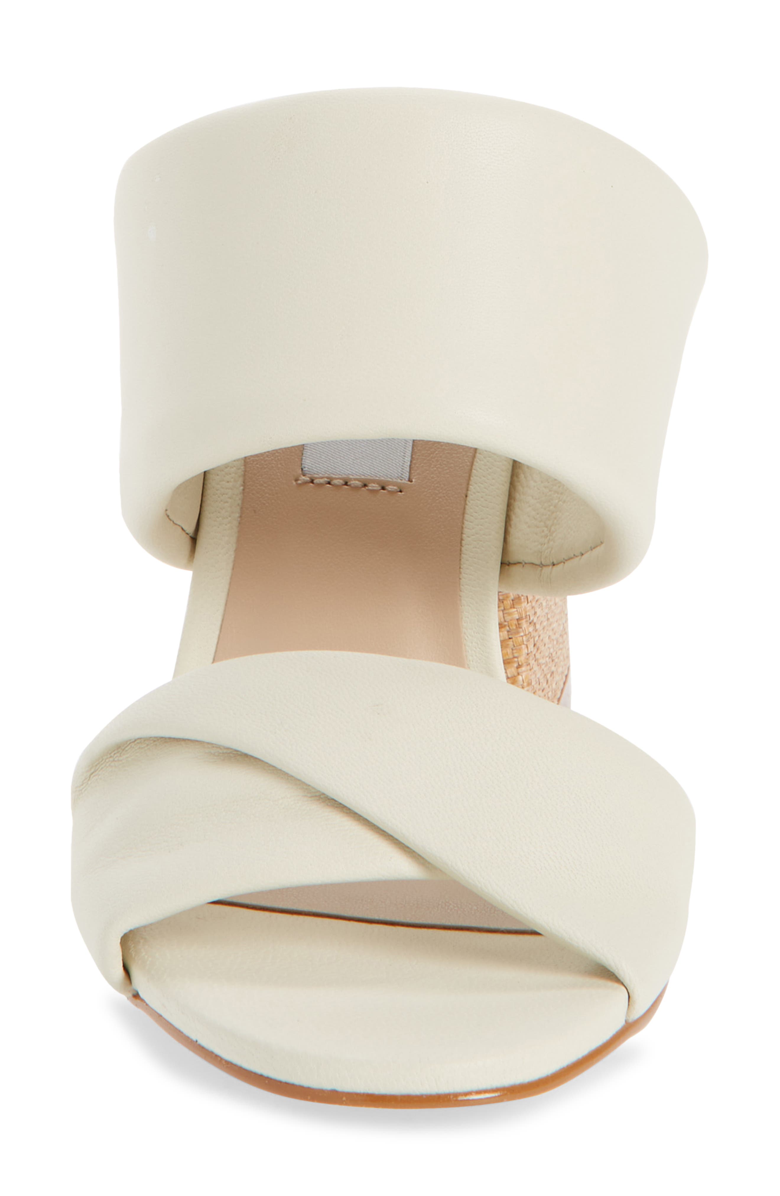 Masterful Block Heel Slide Sandal, Alternate, color, BONE LEATHER