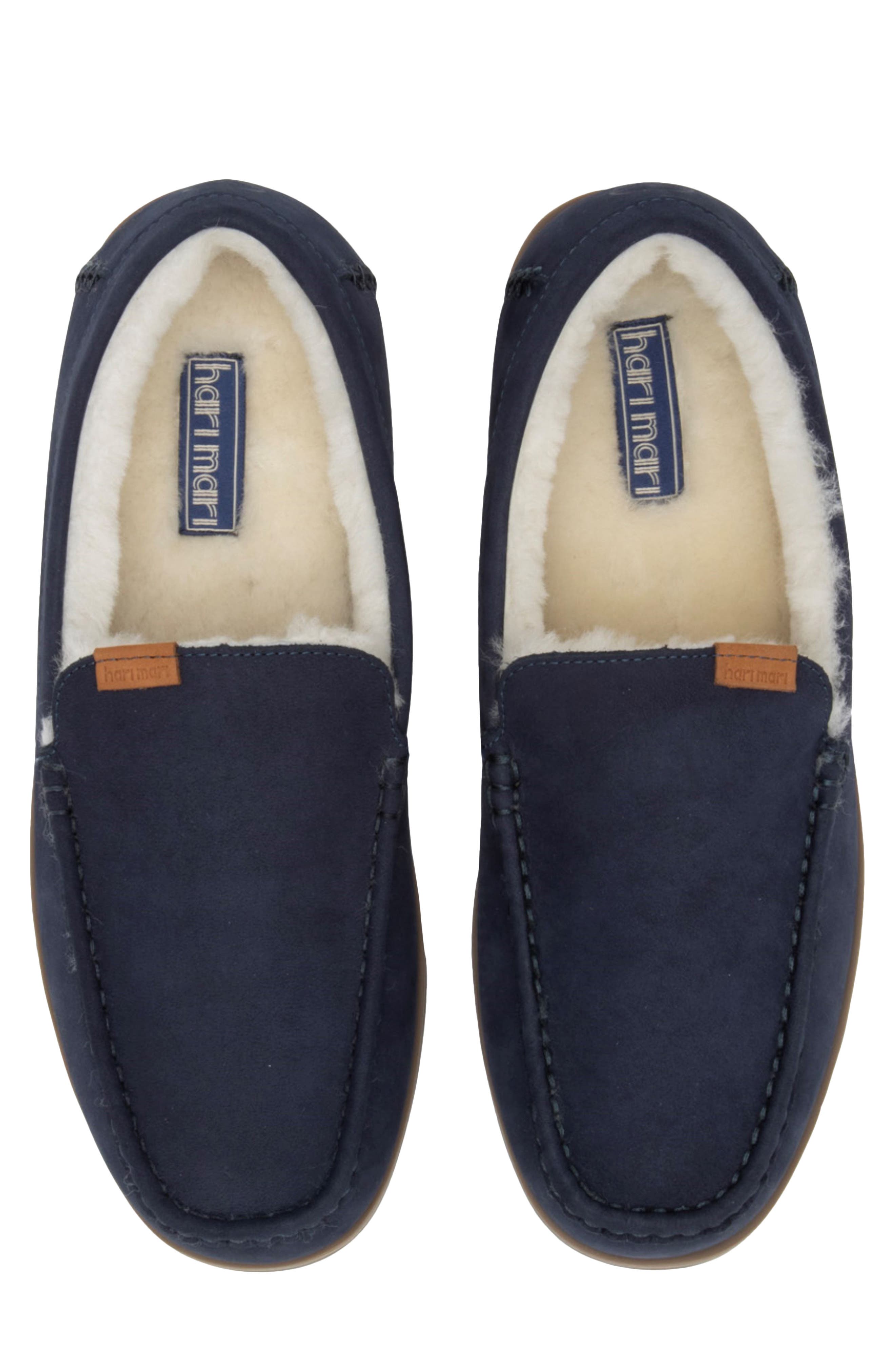 Hacienda LX Genuine Shearling Lined Slipper, Alternate, color, INDIGO