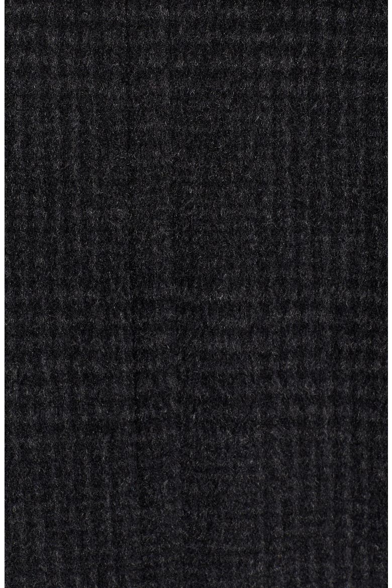 MacBeth Wool Blend Car Coat with Bib, Alternate, color, CHARCOAL PLAID