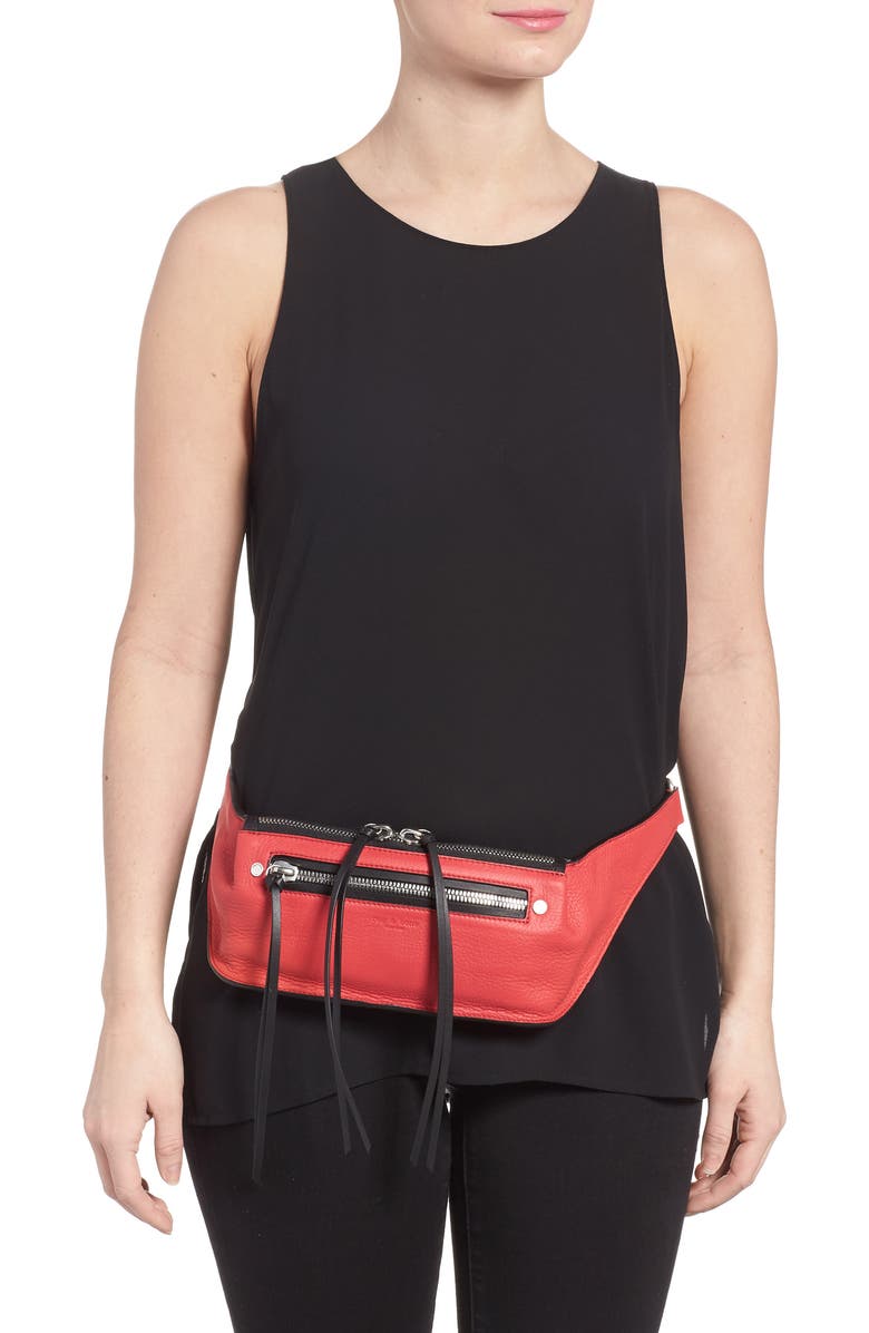 rag & bone Large Ellis Leather Belt Bag, Alternate, color,