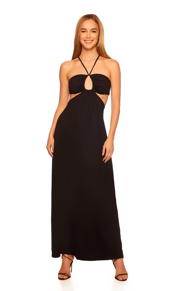 Susana Monaco U-Halter Cutout Maxi Dress, Alternate, color,