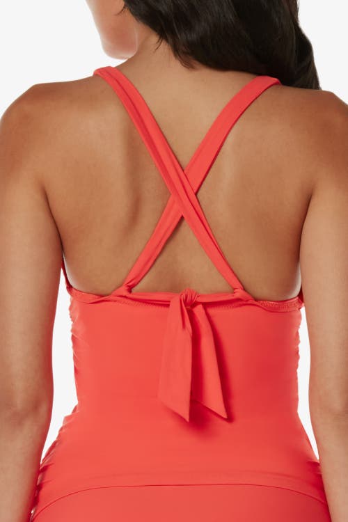 Helen Jon Convertible Tankini In Coral
