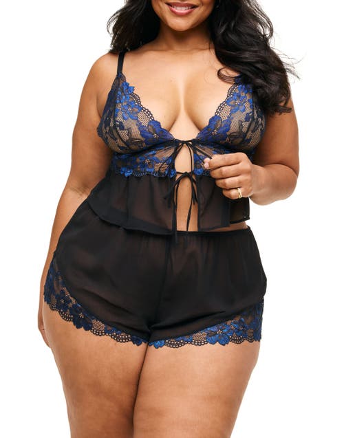 Adore Me Tammy Plus-size Camisole & Shorts Set Lingerie In Black