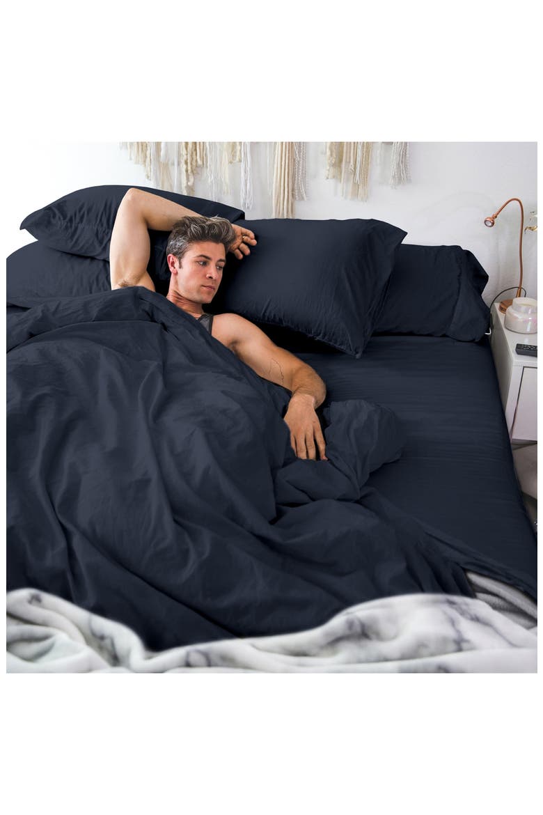 Cool & Crisp Pillow Case Set - Set of 2, Alternate, color, DARK NAVY