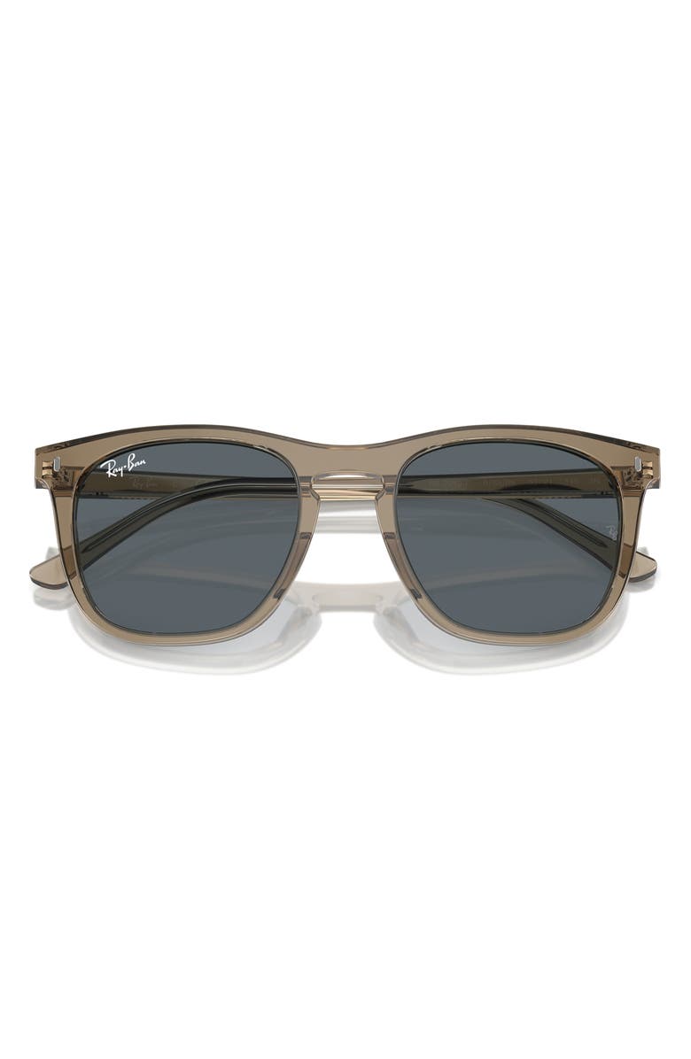 Ray-Ban 53mm Square Sunglasses, Alternate, color, Transparent Brown